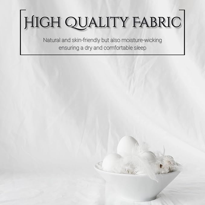 ELNIDO QUEEN Goose Feather Down Fiber Pillows King Size Set of 2，Luxury Hotel Collection Bed Pillows for Sleeping， Down Surrounded Pillows 2 Pack, Soft ＆ Fluffy for Side, Back Sleepers 20x36 in
