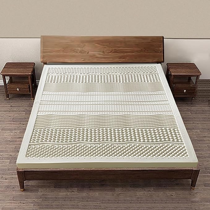 Natural Latex Mattress Topper, Single Twin Full Queen King Size Folding Portable Mattress Japanese Tatami Roll Mat Foldable Dormitory Mattress,7.5cm,150x200cm