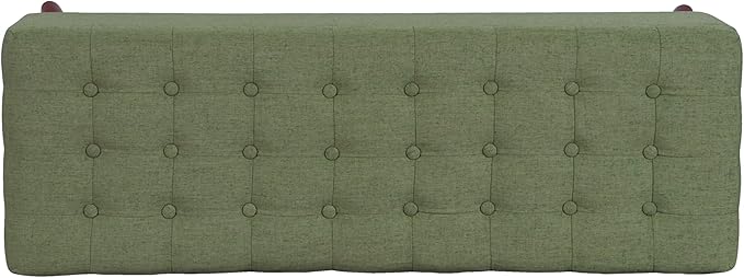 HomePop Modern Tufted Storage Bench - Moss Green