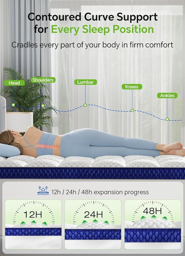 BEDELITE Twin Mattress Topper 3 Inch Thick Mattress Pad, Plush Pillow Top Bed Cover with Elastic Deep Pockets Up to 6-24 Inch for Pressure Relief, Shredded Memory Foam Filling