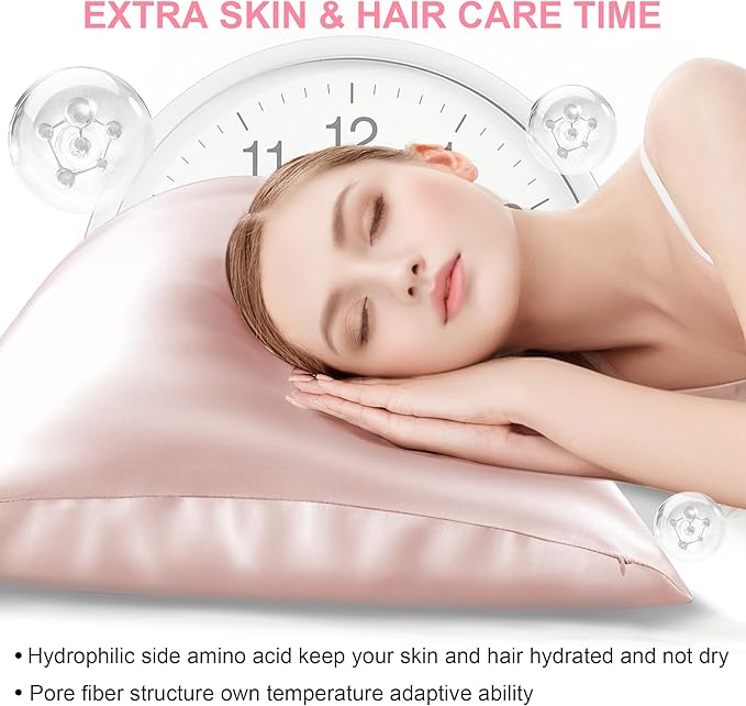 Silk Pillow Cases King Size with Hidden Zipper, Mulberry Silk Pillowcase for Hair and Skin, Smooth and Soft Breathable Cooling Silk Satin Pillow Covers for Sleeping, Gifts for Women, Coral Pink