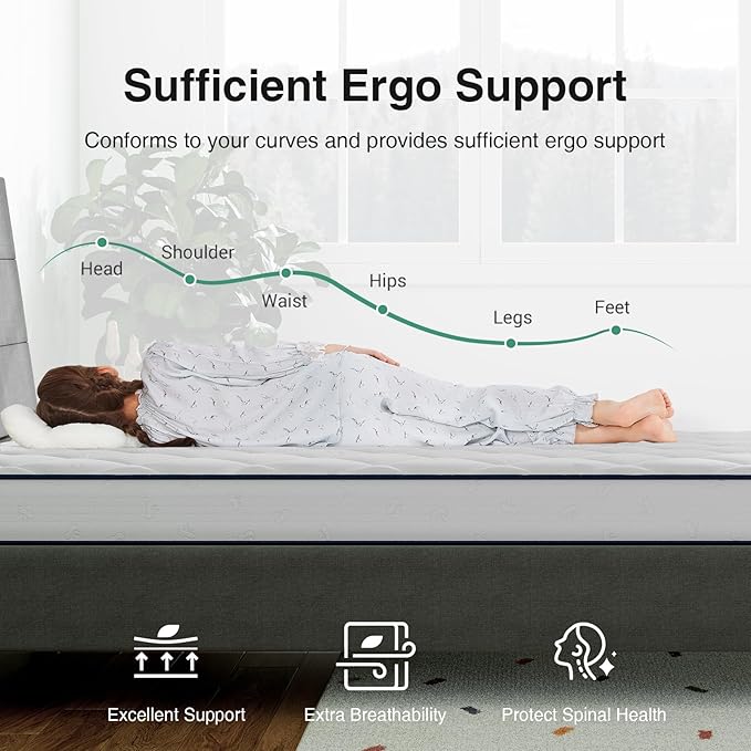 Novill 6/8 Inch Twin XL Mattress, Foam and Spring Hybrid Twin XL Mattress with Medium Support, CertiPUR-US Certified Foam & Steel Coils, Durable Design, Guest and Youth Bedroom, Eco-Friendly Packaging