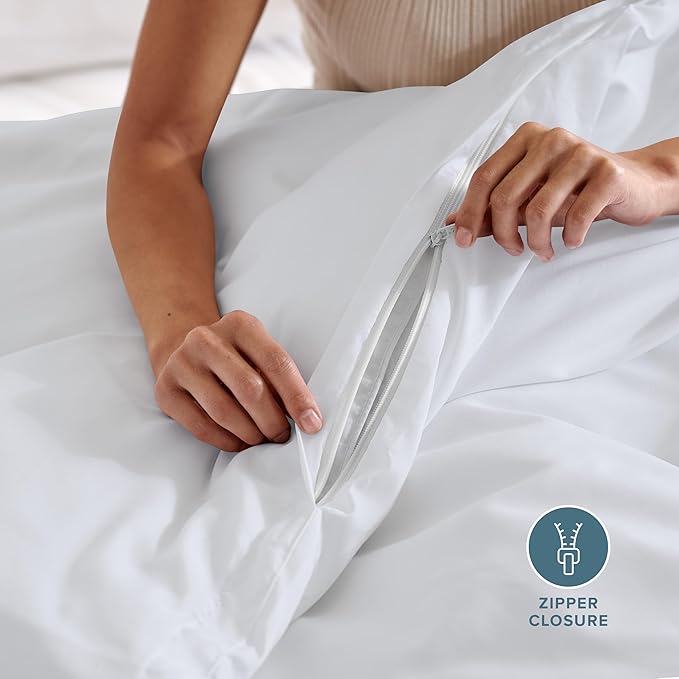 Bare Home Bedding Duvet Cover King Size - Premium 1800 Super Soft Collection - Lightweight, Cooling - Soft Breathable Bedding Duvet Cover (King, White)