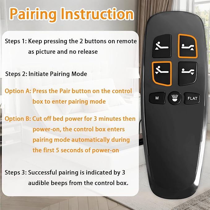 Adjustable Bed Remote for Richmat HJH13D Adjustable Bed Replacement Parts