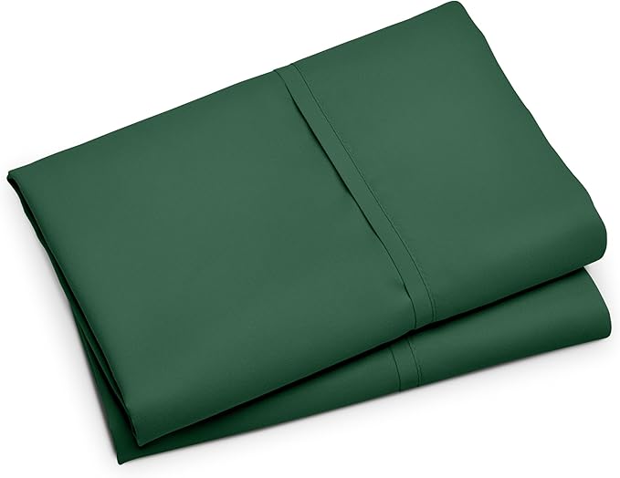 Bare Home Microfiber Pillow Cases - King Size Set of 2 - Cooling Pillowcases - Double Brushed - Forest Green Pillowcases 2 Pack - Easy Care (King Pillowcase Set of 2, Forest Green)
