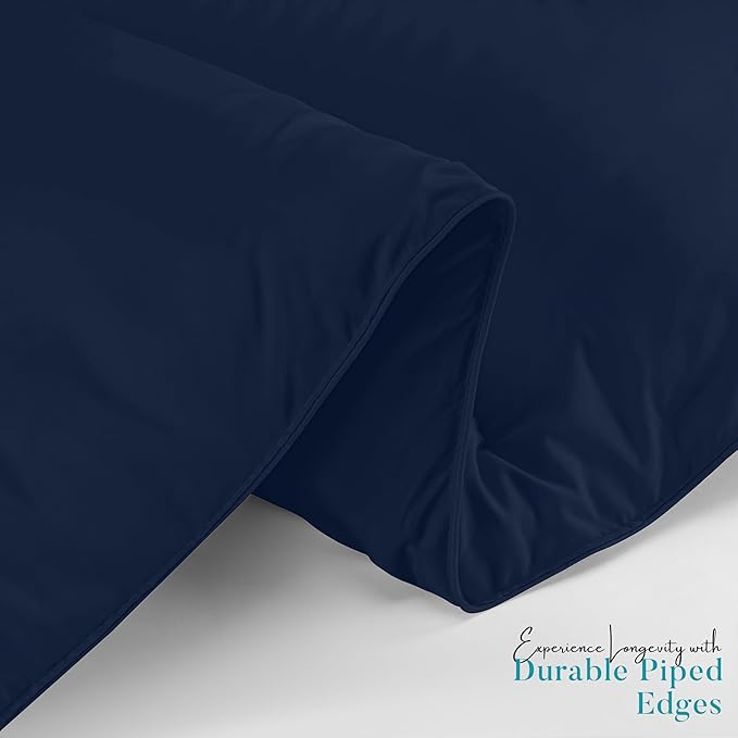 Utopia Bedding Twin Comforter Duvet Insert, Quilted Navy Comforter with Corner Tabs, Box Stitched Down Alternative Comforters Twin Size 64 x 88 inches