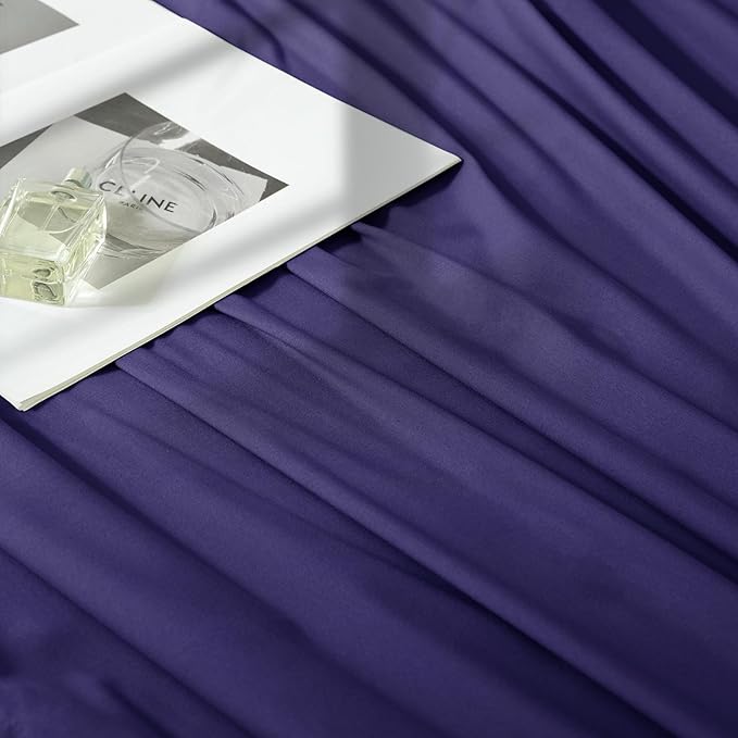 Manyshofu 4 Piece Split Head King Sheets Sets for Adjustable Bed Sheet, Flex Head Split Top King Sheets Purple Sheet Set - 1800 Thread Count Bedding Set with 14-16 Inch Deep Pockets