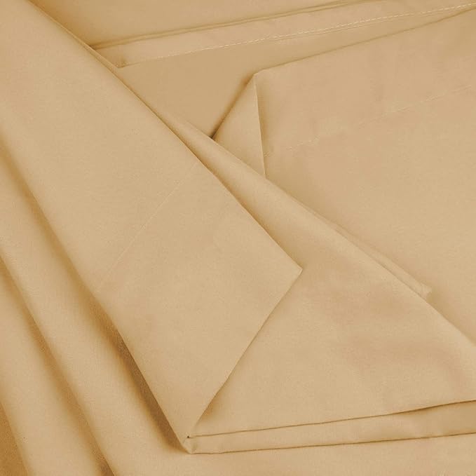 Hearth & Harbor Extra Deep Pocket Sheets - Fits Mattress 18-24 Inches Deep - Extra Deep Pocket California King Size - 6 Piece Cal King Sheets - Cal King, Camel