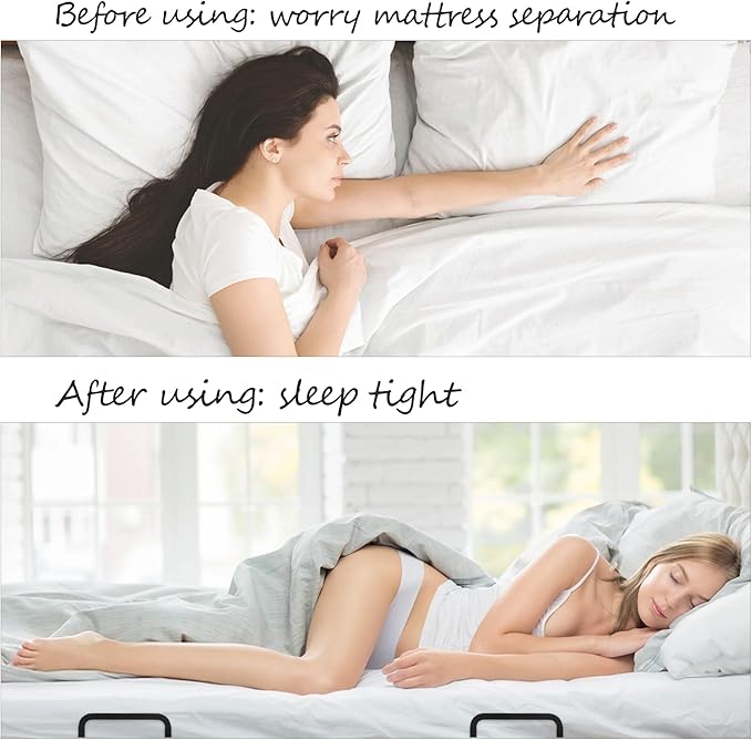 Mattress Retainer Bar Bracket Holder 3Pcs - Keeps Mattress from Sliding on Platform, Adjustable & RV Beds