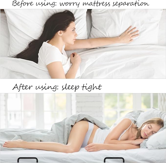 Mattress Retainer Bar Bracket Holder(H3.5) 8Pcs - Keeps Mattresses from Sliding, Suitable for Platform Beds, Adjustable Beds, RV Mattresses