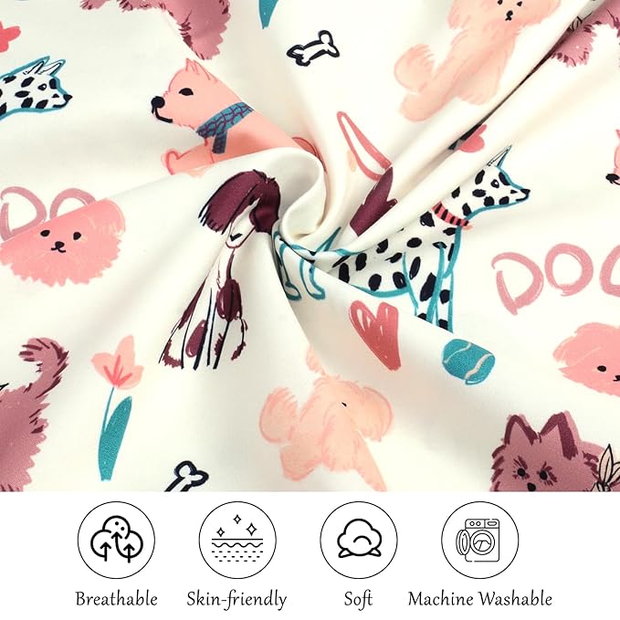 Cloele Kids Toddler Pillowcase Envelope Travel Pillowcase Baby Pillow Cover Fits Pillows Sized 12x16 or 13x18-1 Pack Soft Children’s Bedding Pillowslip Case for Boys and Girls -Cute Dogs