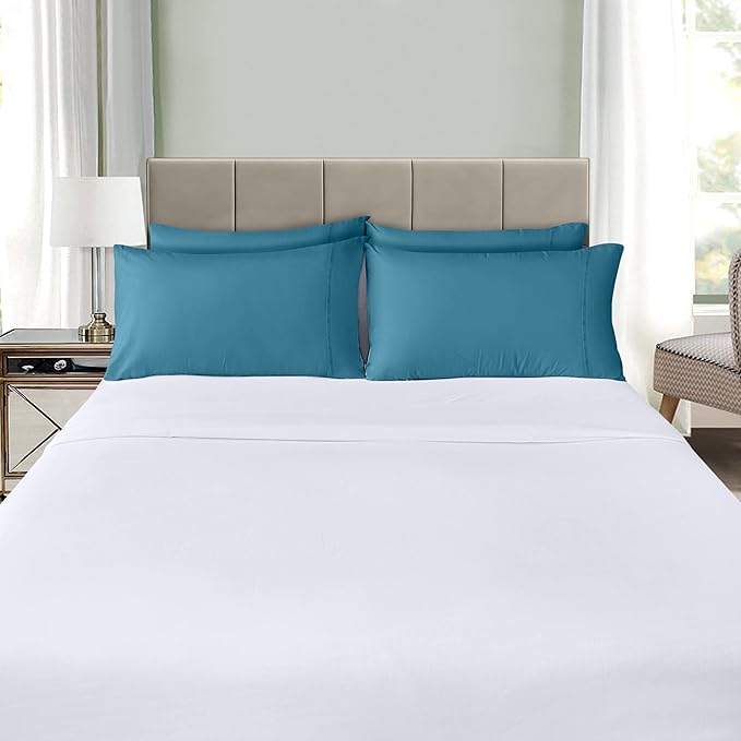 Utopia Bedding King Pillow Cases - 4 Pack - Envelope Closure - Soft Brushed Microfiber Fabric - Shrinkage and Fade Resistant Pillow Covers King Size 20 X 40 Inches (King, Denim Blue)