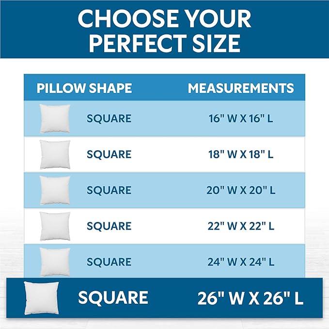Guardmax Jersey Knitted European Pillow Protector with Zipper - 2 Pack -100% Waterproof, Bed Bug Proof, Dust Mite Proof, & Hypoallergenic Pillow Covers - Premium Zippered Pillow Cases. (26 X 26)