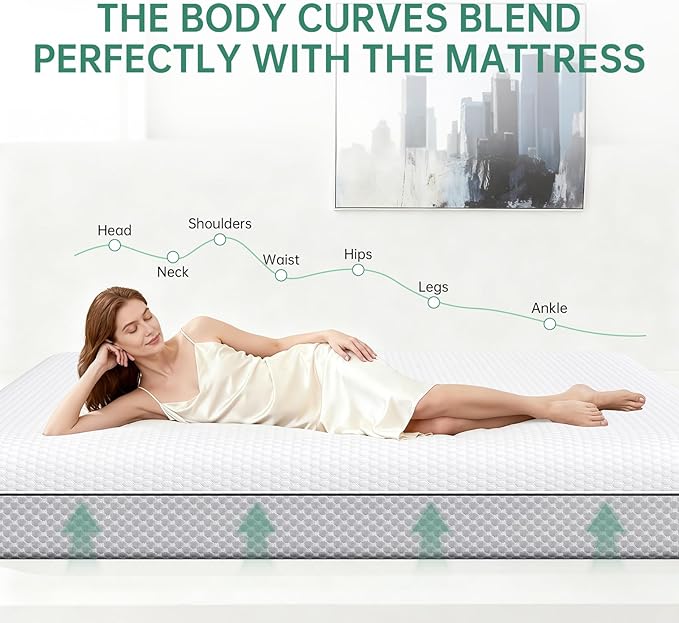 EYN Twin XL Size Mattress, 5 Inch Twin XL Size Memory Foam Mattress in a Box, Gel Memory Foam Mattress with Medium Firm Support, CertiPUR-US Certified (5'', Twin XL)