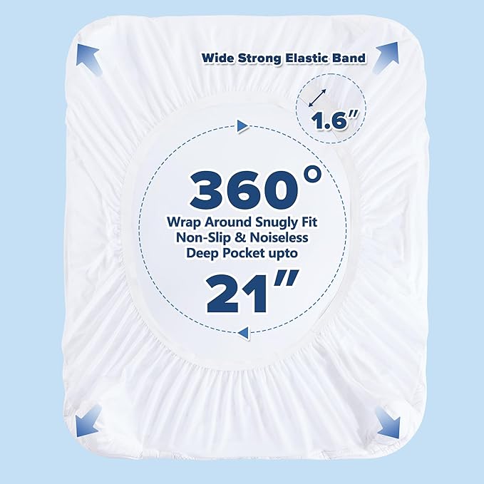 ELVEN HOME Twin Size Mattress Pad for Pain Relief, Pillow Top Cooling Twin Mattress Topper for Single Bed, Thick Fluffy Mattress Protector Cover Quilted Fitted Deep Pocket (39x75 inch, White)