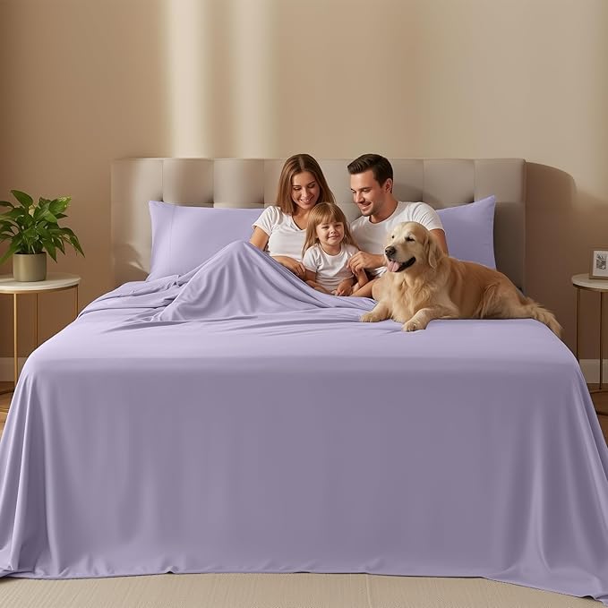 Utopia Bedding Twin XL Sheet Set – 3 Piece Bed Sheets for Twin XL Size Bed, Soft and Breathable Microfiber, Includes 1 Fitted Sheet, 1 Flat Sheet and 1 Pillowcase – Oeko Tex (Lavender)