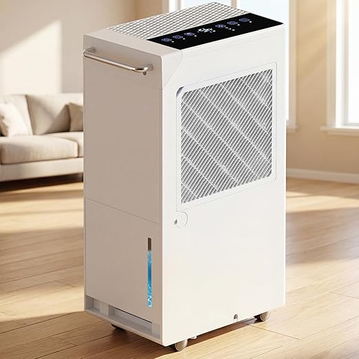 Uthfy 5500 Sq.Ft Dehumidifiers for Home and Basement, Max 100 Pint/Day Dehumidifier with Drain Hose, 24 H Timer & Child Lock, LED Panel, Ultra Quiet, whole house dehumidifiers for home, Bedroom