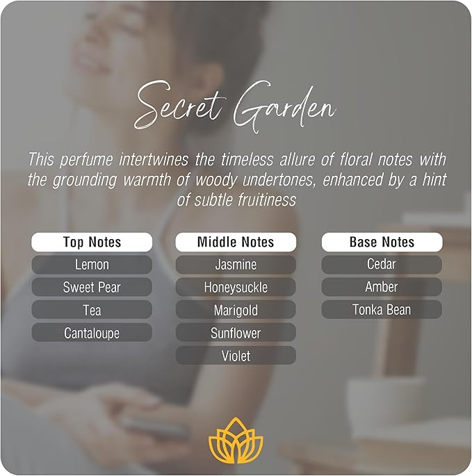 Secret Garden - Pure Essential Oil for Waterless Diffusers - Jasmine, Honey Suckle, Marigold, Sunflower - Aromatherapy, Pure Natural Oil, Diffuser Refill, Organic Essential Oil - 3,4oz - DI FIORI