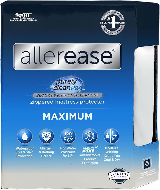 AllerEase Maximum Allergy Mattress Protector, Full Size