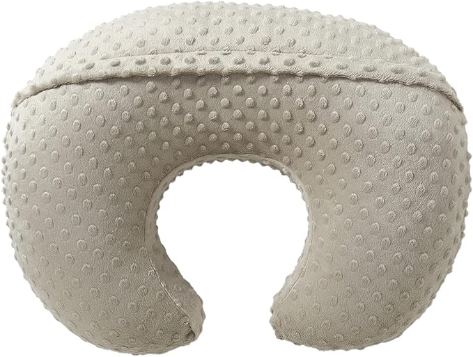 Baby Nursing Pillow and Body Positioner with Premium Slipcover for Breastfeeding for Baby Boys and Girls, Feeding Pillow with Breathable Comfortable Pillowcase (Tidal Foam)