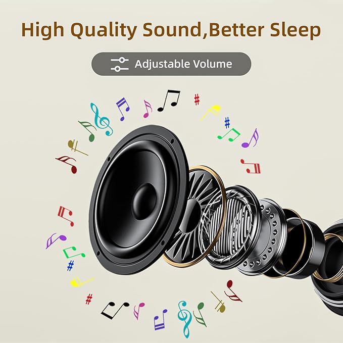 Magnetic Portable White Noise Machine with 16 Soothing Sounds 3 Night Lights 3 Sleep Timers Memory and Recording Functions 30 Levels of Volume and Powered by AC or USB for Baby Adult (White)