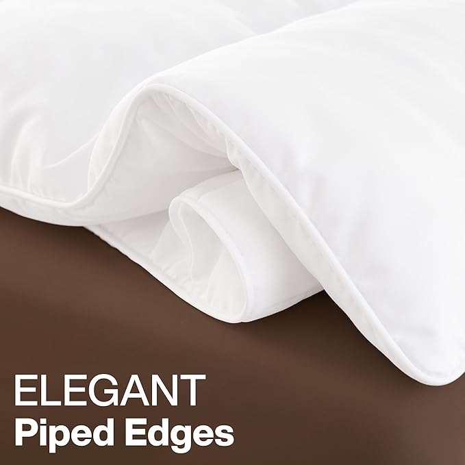 Utopia Bedding Twin Comforter Duvet Insert, Quilted White Comforter with Corner Tabs, Box Stitched Down Alternative Comforters Twin Size 64 x 88 inches