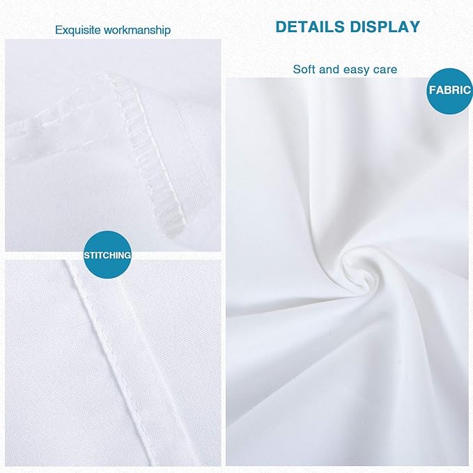 FLXXIE Body Pillow Cover - Super Soft Microfiber 20x54 Body Pillow Case - Envelope Closure, Wrinkle, Stain Resistant 20x54 Long Pillowcase, White