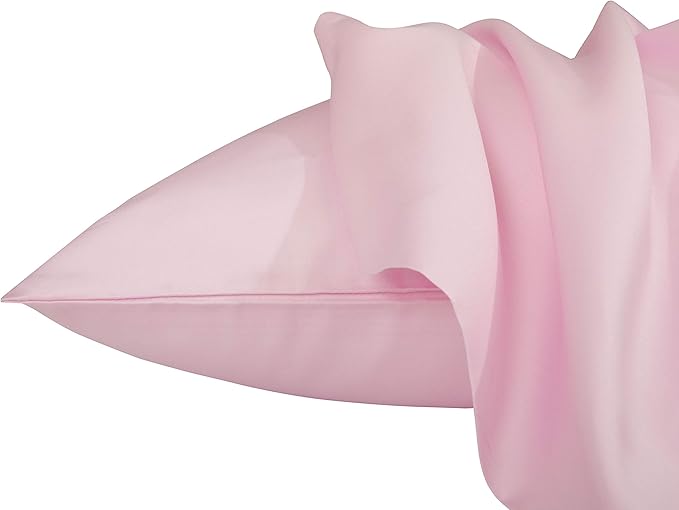 NTBAY Egyptian Cotton Queen Pillowcases - Set of 2, 500 Thread Count Cotton Pillowcases - Soft and Breathable Envelope Closure Pillow Cases - 20x30 Pillow Covers for Bed, Pink