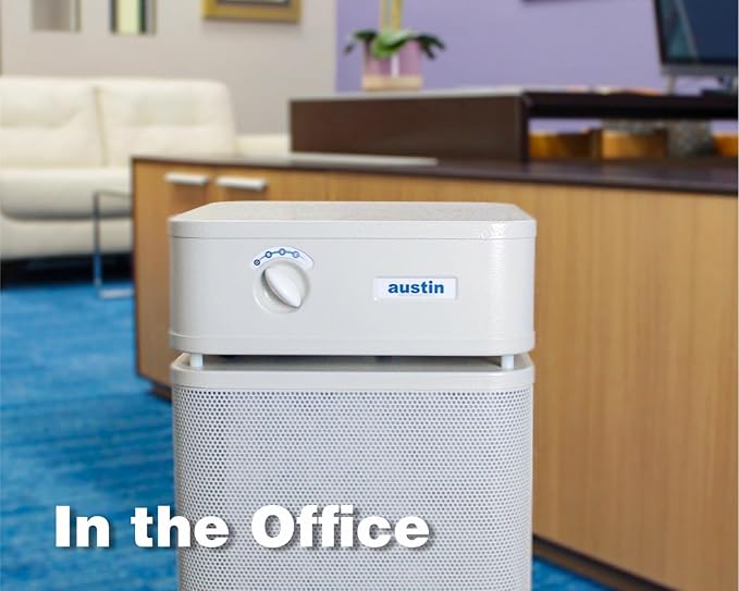 Austin Air HealthMate Plus Air Purifier - Advanced 4- Stage Filtration Air Purifiers For Home with Activated Carbon & Zeolite - Ideal as Air Purifiers for Bedroom or Large room, Model B450 Sandstone