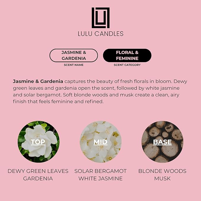 Aroma by Lulu - Jasmine & Gardenia - Luxury Fragrance Oil for Waterless Cold Air Diffusers - Aromatherapy Fragrance Oil Blend for The Home or Office