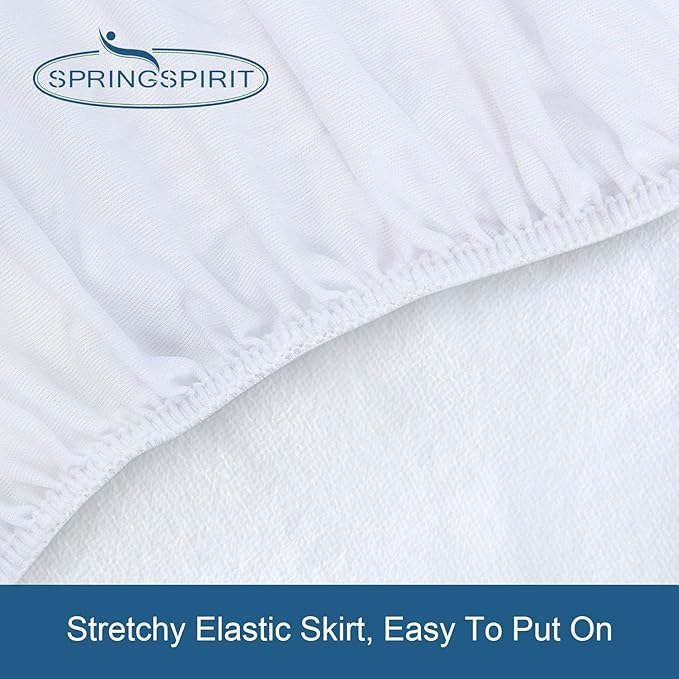 2 Pack Twin Mattress Protector Waterproof Mattress Pad Cover for Kids Soft & Breathable Noiseless Fits up -14'' Depth Skin-Friendly Machine Wash Mattress Topper Protector Twin Sheets
