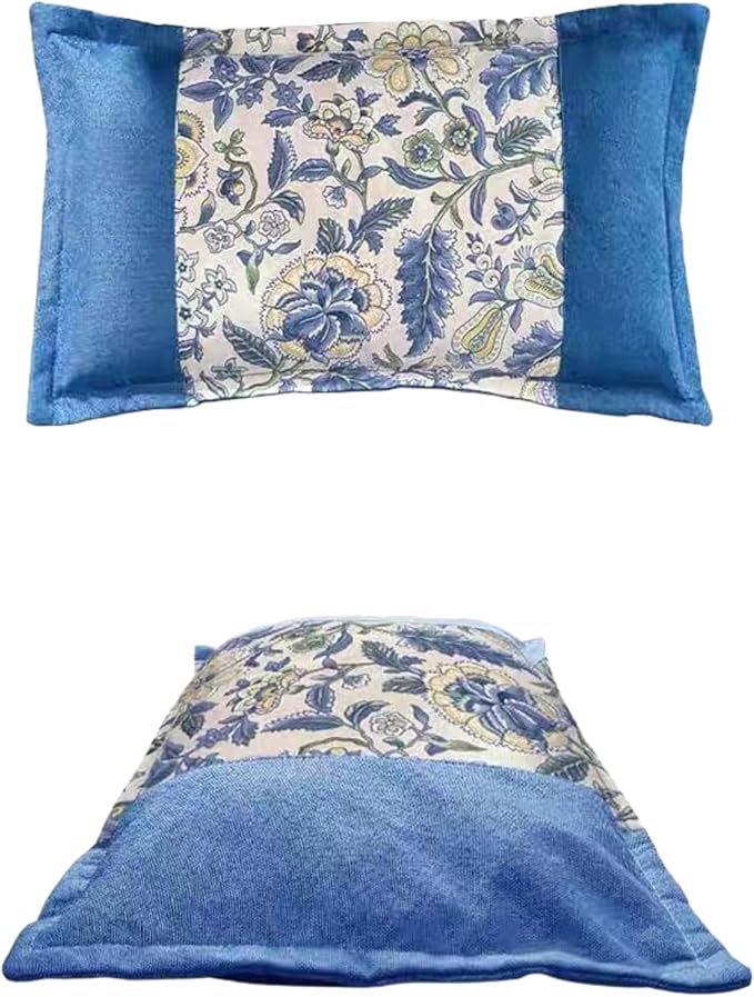 Herbal Bliss Pillow for Sleeping - Natural Fillings with Lavender & Mugwort Soothing Aromatherapy for Adults & Kids, Relief for Allergy Season, Support Deep Relaxation and Easier Breathing（Grey）