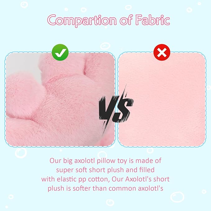 MaoGoLan Giant Axolotl Plush Toy Stuffed Animal, 40" Glow in The Dark Axolotl Plush Pillow for Girl Boy Kid, Soft Jumbo Pink Salamander Body Pillow for Birthday Gift Baby Shower Party Favor Decor