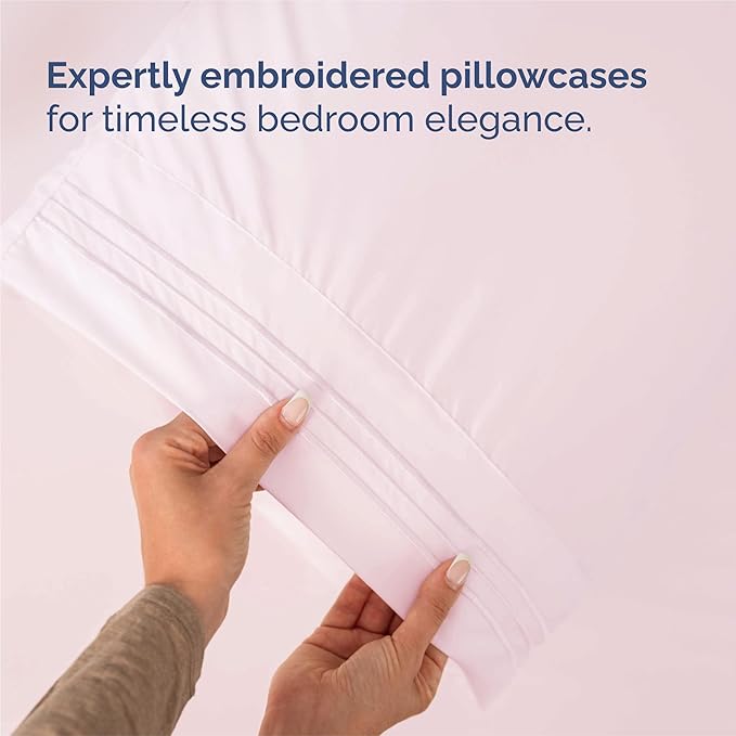 Split King Size 5 Piece Sheet Set - Comfy Breathable & Cooling Sheets - Hotel Luxury Bed Sheets for Women & Men - Deep Pockets, Easy-Fit, Soft & Wrinkle Free Sheets - Lavender Pink Oeko-Tex Bed Sheets