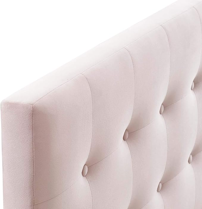 Modway Emily Queen Biscuit Tufted Performance Velvet Headboard, Pink