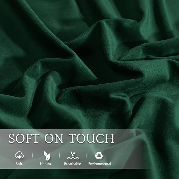 StangH Christmas Dark Green Body Pillow Cover, Soft Velvet Body Pillowcase for Pregnant, Holiday Lavish Decorative Oblong Pillowcase for Bedroom/Theater/Sofa/Couch, 20 x 54 inches, 1 Pc
