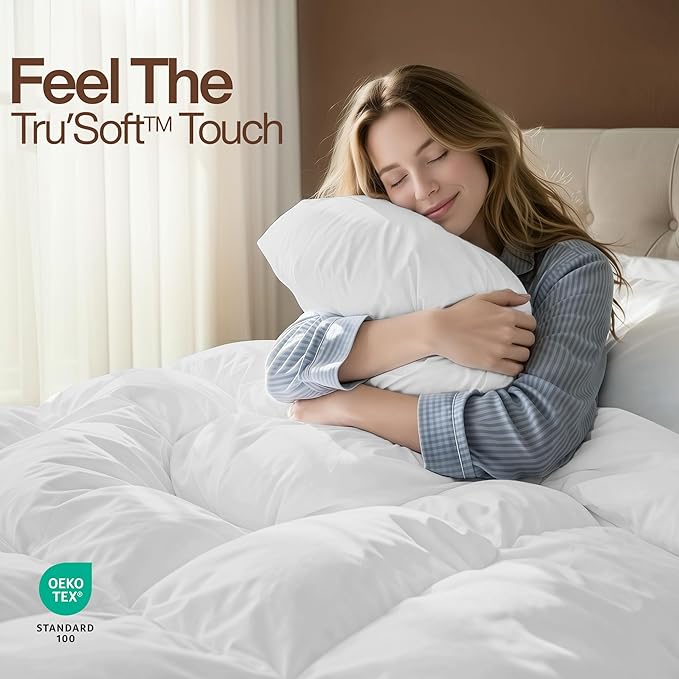 Utopia Bedding Twin Comforter Duvet Insert, Quilted White Comforter with Corner Tabs, Box Stitched Down Alternative Comforters Twin Size 64 x 88 inches
