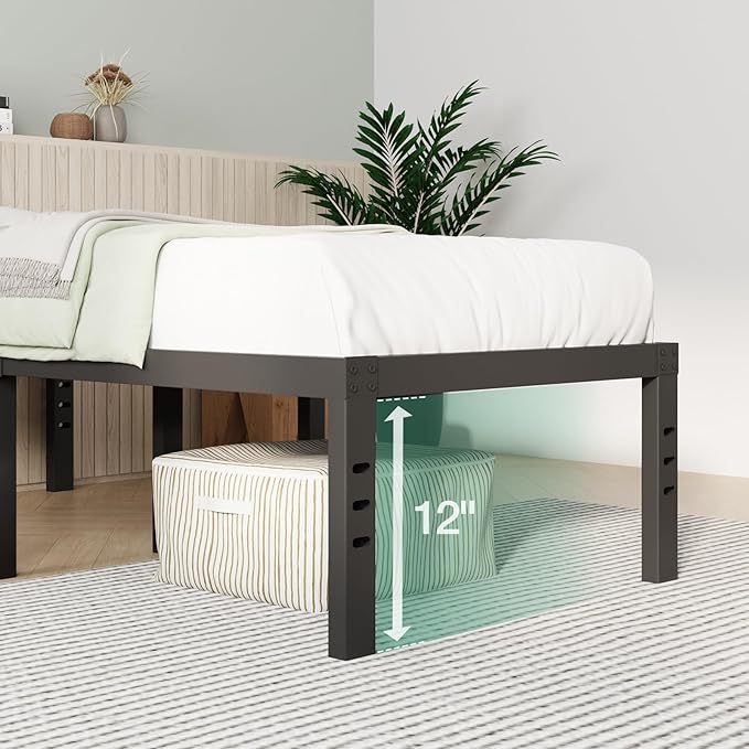 Novilla Twin Bed Frame, 14 Inch Metal Platform Bed Frame Twin Size with Storage Space Under Bed, Heavy Duty Steel Slat Support, Easy Assembly, No Box Spring Needed