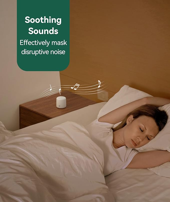 White Noise Sound Machine - Portable Sound for Sleep, Travel Sound Machine for Baby Adults, 16 Nature Sound, Timer, White Noise Machine for Sleeping Office Privacy Home Gift