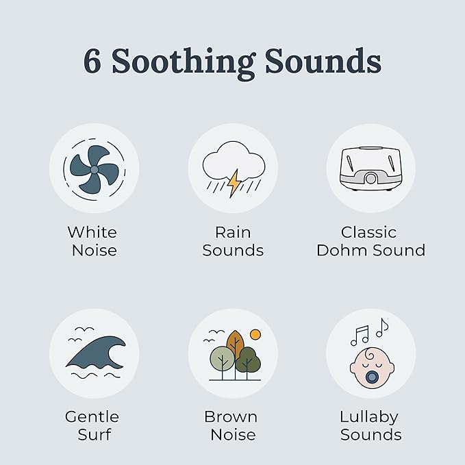 Yogasleep Soundcenter Portable White Noise Machine, 6 Soothing Sounds, 25 Volume Settings, Includes Timer, Sleep Therapy for Adults & Kids, Noise Cancelling for Office Privacy & Meditation