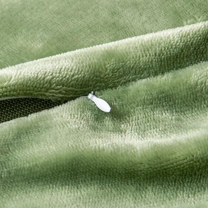 BEDELITE Body Pillow Cover with Zipper Closure, Super Soft and Cozy Fuzzy Fleece Body Pillow Case Cover 20 x 54 Inches, Sage Green