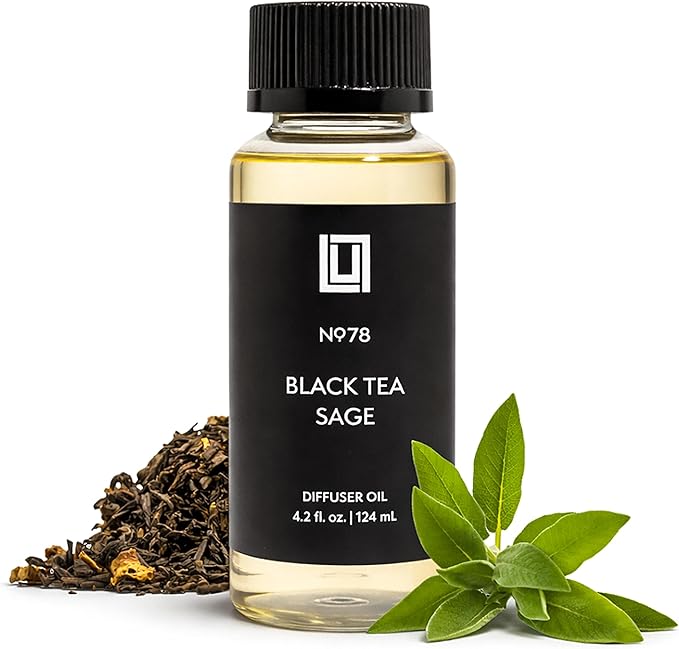 Aroma by Lulu - Black Tea & Sage - Luxury Fragrance Oil for Waterless Cold Air Diffusers - Aromatherapy Fragrance Oil Blend for The Home or Office