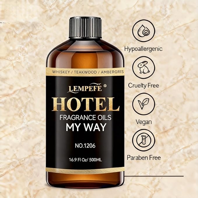 My Way Inspired Luxury Aroma Oil 500mL (16.9 fl oz), Woody Floral Scent Diffuser Oil, Long Lasting Calming Fragrance Oil