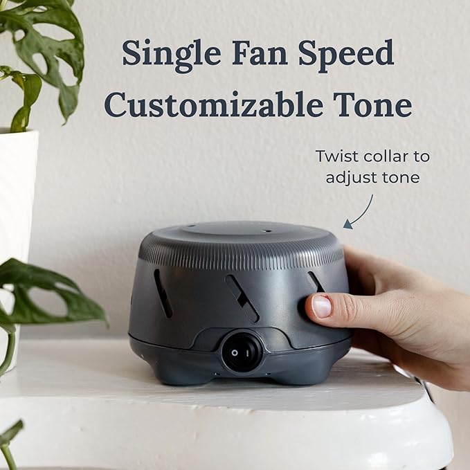Yogasleep Dohm Uno White Noise Sound Machine & Travel Case, Real Fan Inside for Non-Looping, Sound Machine for Travel, Office Privacy, Sleep Therapy for Adults & Baby, Charcoal, 2 Piece Set