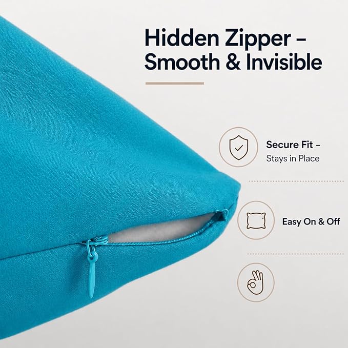 EVOLIVE Ultra Soft Body Pillow Cover 21"x54", Cozy Microfiber Pillowcase with Hidden Zipper, Breathable, Perfect for Pregnancy & Side Sleepers, Cover Only (21"x54" Body Pillow Cover, Ocean)