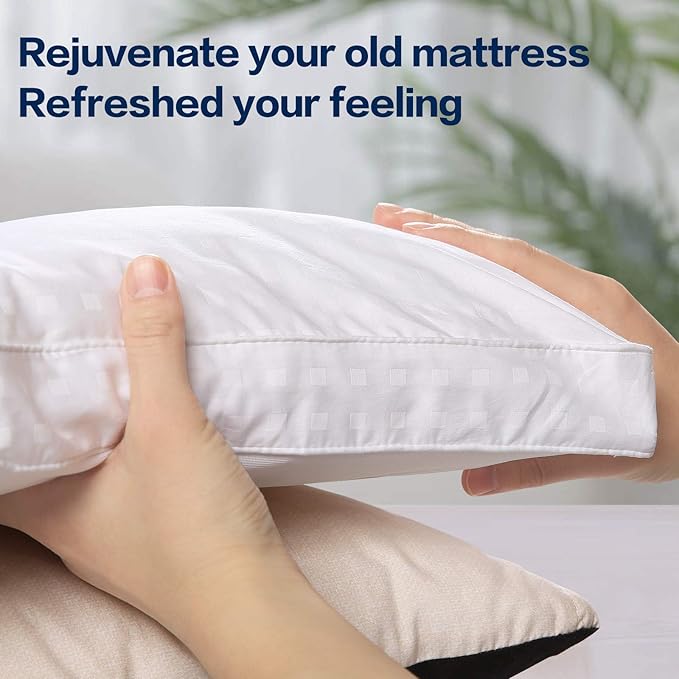COHOME Twin XL Mattress Topper Extra Thick Cooling Mattress Pad 400TC Cotton Top Plush Down Alternative Fill Pillow Top Mattress Cover with 8-21 Inch Deep Pocket (39x80 Inches, White-Classic)
