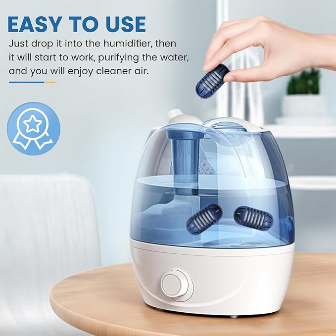 isinlive Demineralization Cartridge for HoMedics Ultrasonic Humidifiers: 12-Pack Demineralization Cartridges Filter Replacement, Filters Mineral Deposits, Prevents Hard Water Build-Up, Purifies Water