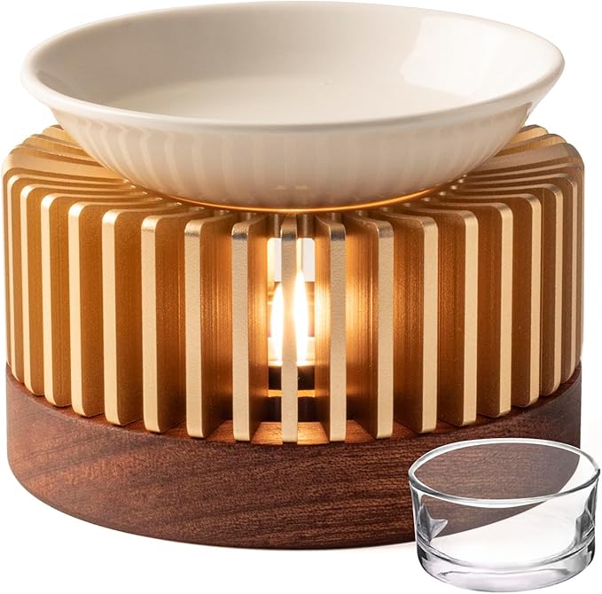 Aromatherapy Aroma Burner Oil Diffuser,Tea Light Candle Holder,Essential Oil Burner,Tealight Wax Warmer Decoration for Bedroom, Living Room, Balcony,Patio