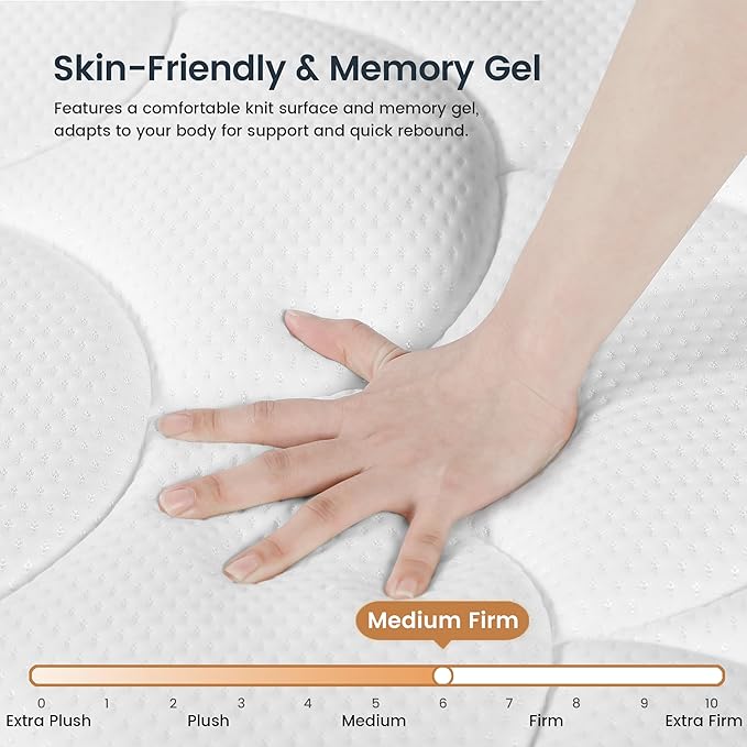 LETMOON Queen Mattress [New Version], 16 Inch Gel Memory Foam Hybrid Mattress Queen Size Bed in a Box, Pressure & Pain Relief, CertiPUR-US, Medium Firm, Individual Pocket Spring, Edge Support