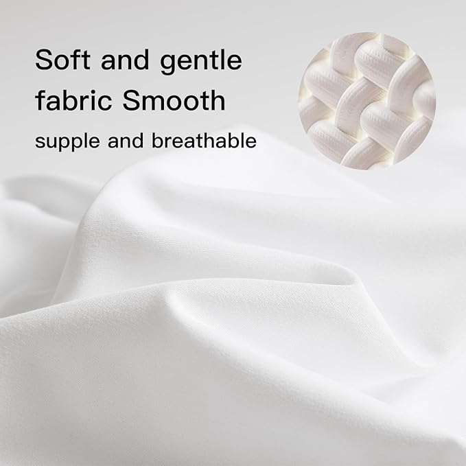 BEITE 4 Pack Pillow Case Protectors King -LightGray 20×36 Inches with Smooth Zipper Design -Comfortable and Skin-Friendly Pillowcase